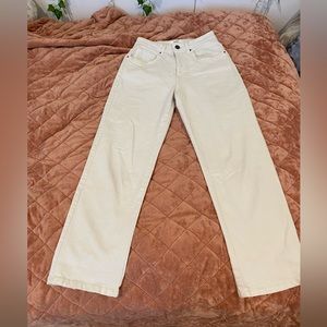 Cotton on stretch straight leg white jeans